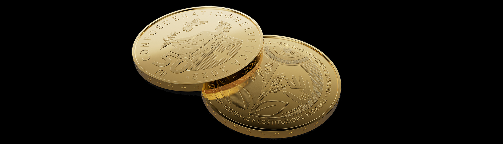175 Jahre Bundesverfassung Goldmünze