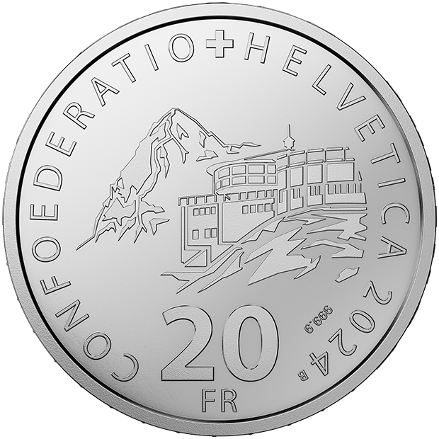 Silver coin “Aerial Cableway Schilthorn”