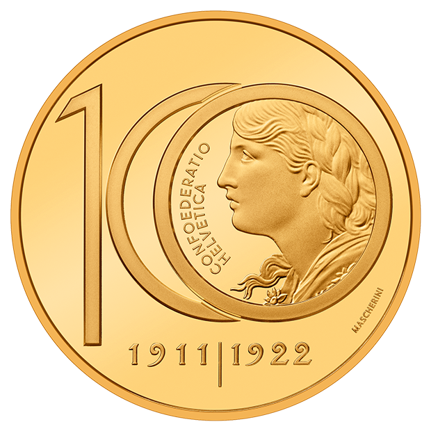 Moneta speciale «100 anni dall’ultimo conio di Vreneli da 10 franchi»