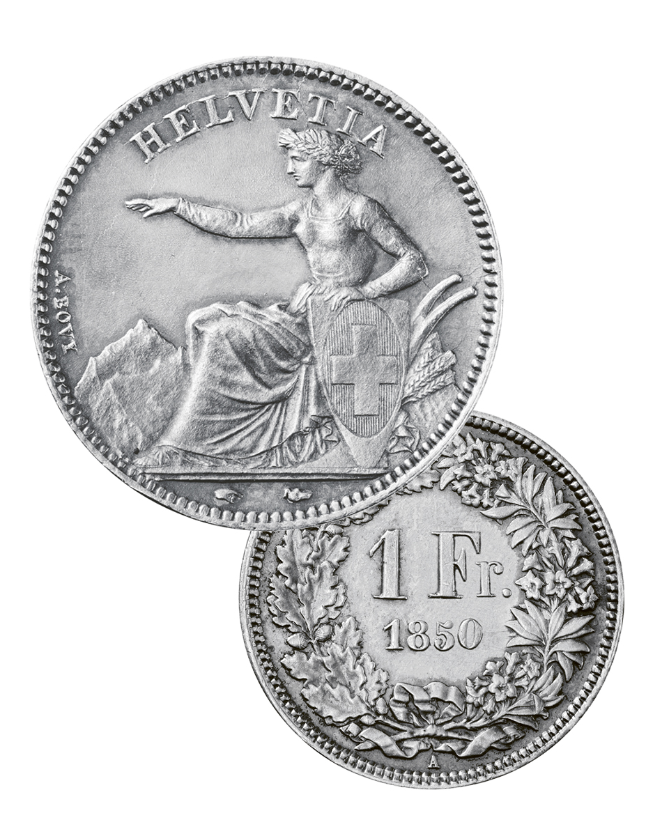1850: franc suisse