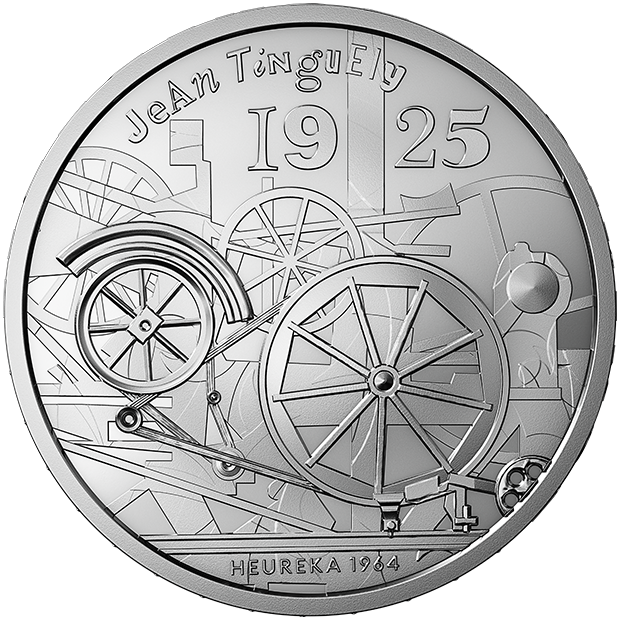Silbermünze Jean Tinguely
