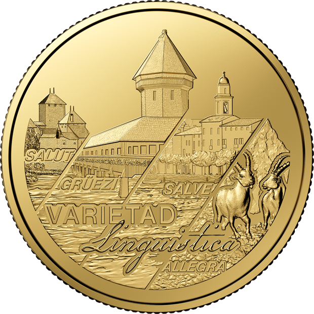 Moneta d’oro «Plurilinguismo svizzero»