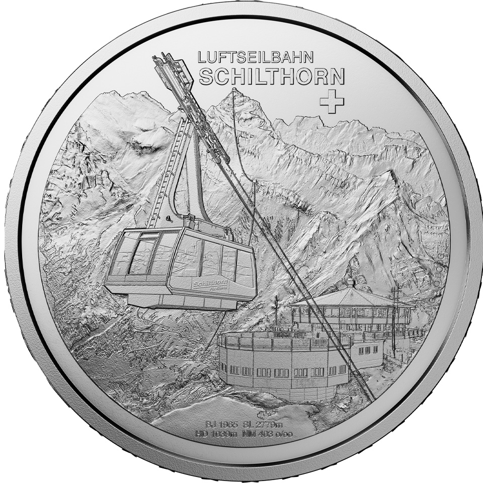 Pièce d’argent «Télécabine Schilthorn»