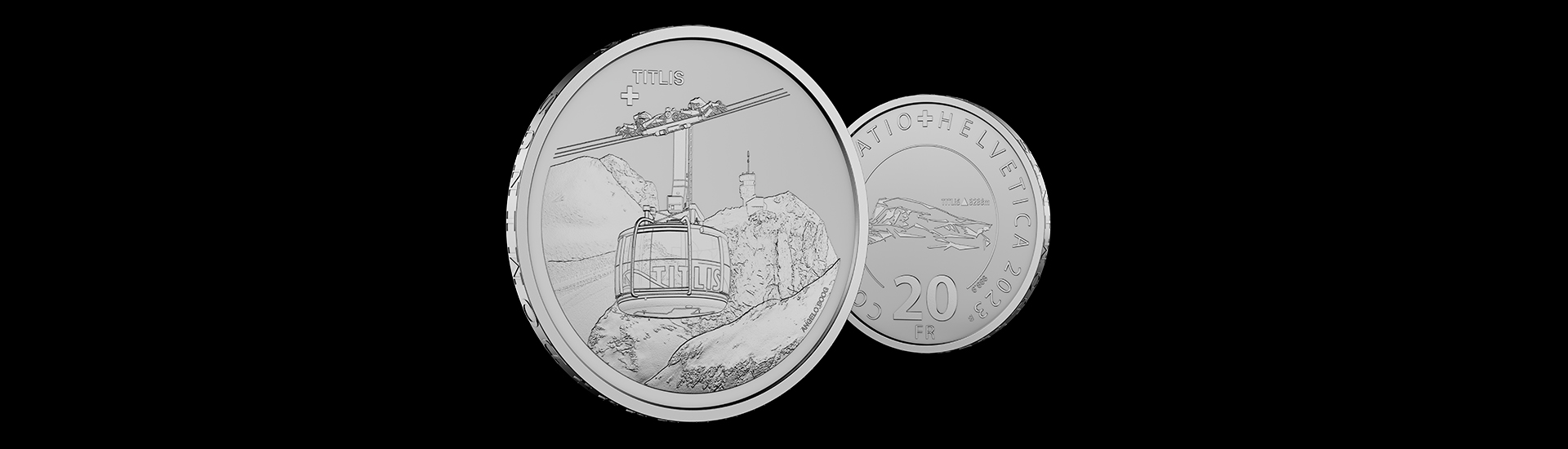 Moneta d’argento «Cabinovia Titlis»